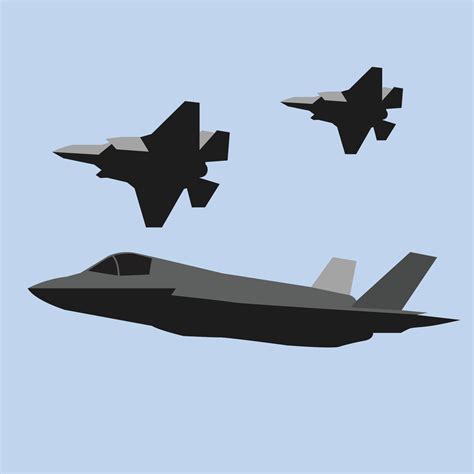 F35 jet fighter flying maneuver vector design 7607630 Vector Art at ...