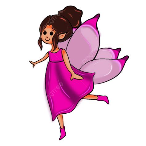 Cute Angel Girl In Pink Dress, Pari, Angel, Fairy PNG Transparent ...