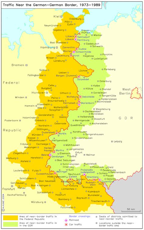 Map Of West Germany 1970s