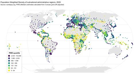 World Population Density Map 2022