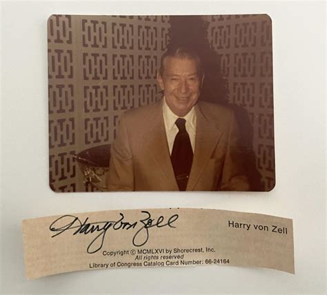 Harry von Zell photo and signature | EstateSales.org