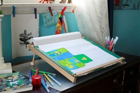 A Slanted Kids Drawing Table : Ergonomic and Portable! - Artful Parent