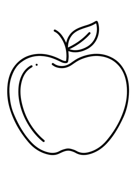 A Apple Coloring Pages