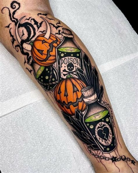 Spooky Halloween Tattoo | Halloween tattoos sleeve, Tattoos, Pumpkin tattoo