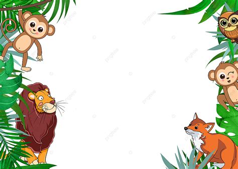 Forest Fox Lion Monkey Leaves Animal Background, Animal Background ...