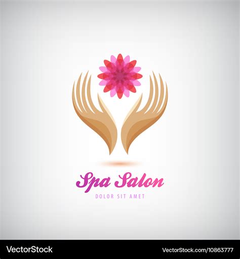 Spa beauty salon cosmetics massage logo Royalty Free Vector