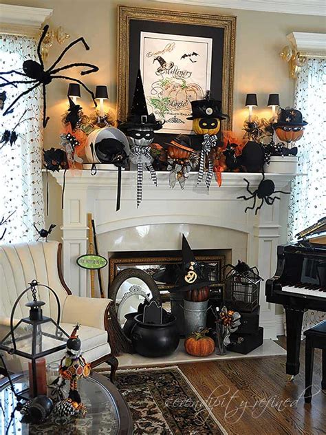 40 Spooktacular Halloween mantel decorating ideas