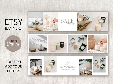 Etsy Banner Template Editable in Canva, DIY Etsy Photo Cover Template ...