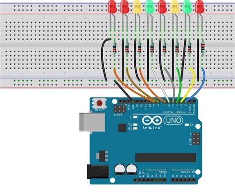 Flowing LED Lights With Arduino Uno R3 : 6 Steps - Instructables