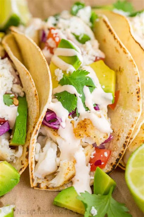 Fish Tacos Recipe with Best Fish Taco Sauce! - NatashasKitchen.com