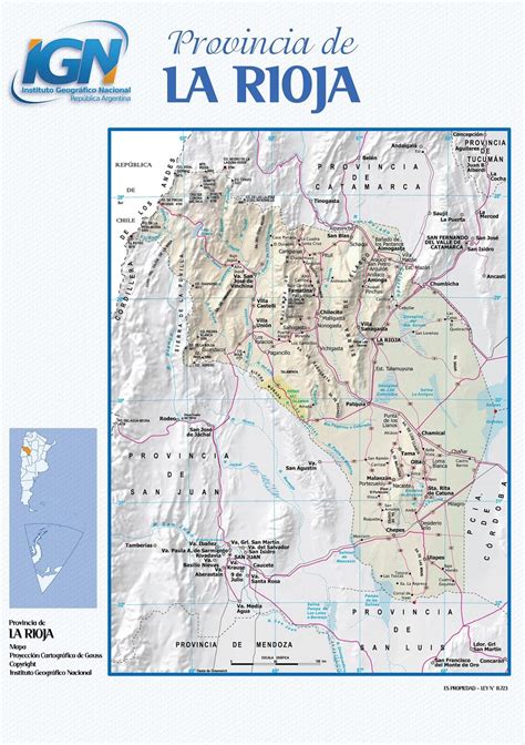 Mapa da província de La Rioja - Argentina - MapasBlog