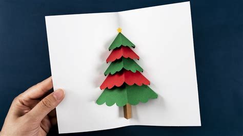 3D Christmas Pop-up Card | How to make Christmas Tree Card | Greeting ...