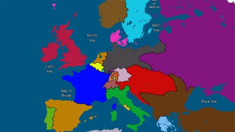 Map Of Europe 1870 - Zone Map