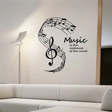 Notas musicales Adhesivos de pared desmontable DIY Decoración para el ...