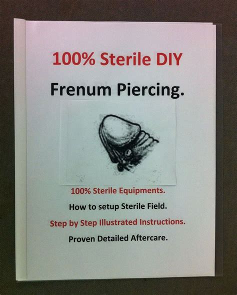 DIY EASY, SAFE & STERILE SINGLE 10G FRENUM PIERCING KIT with FORCEPS ...