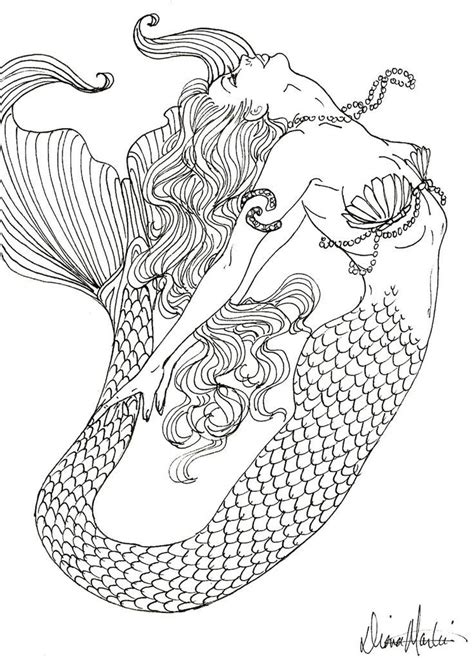 25+ Realistic mermaid coloring pages for adults info