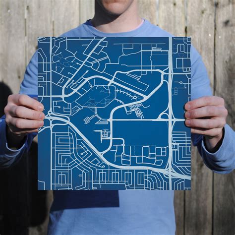 Mount Royal University Campus Map Art by City Prints - The Map Shop