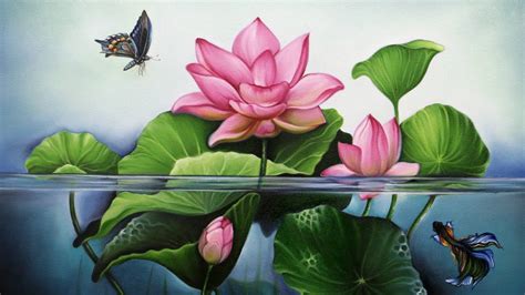 Lotus Flower Painting - Painters Legend