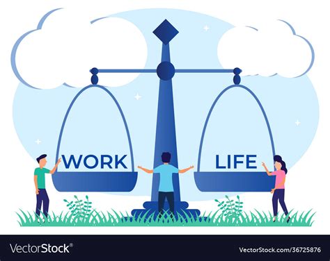 Graphic cartoon character work-life balance Vector Image