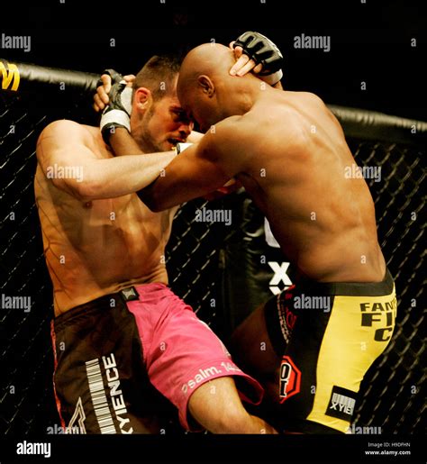 Anderson Silva of Brazil, right, fights Rich Franklin at the Ultimate ...