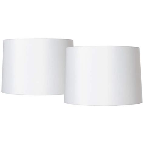 Springcrest White Fabric Lamp Shades 15x16x11 (Spider) Set of 2 ...