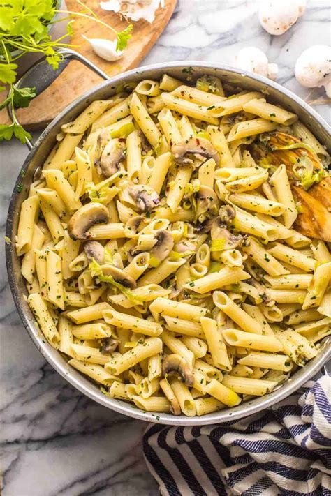 Leek and Mushroom Pasta - A Saucy Kitchen