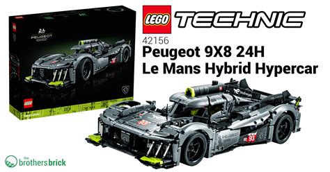 1,700-piece LEGO Technic 42156 Peugeot 9X8 24H Le Mans Hybrid Hypercar ...