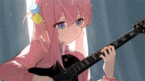 Bocchi Playing Guitar Bocchi The Rock! Live Wallpaper - MoeWalls