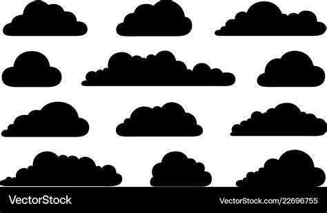 Set different clouds Royalty Free Vector Image