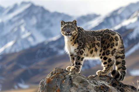 Premium Photo | A portrait of a Tian Shan snow leopard in a natural setting