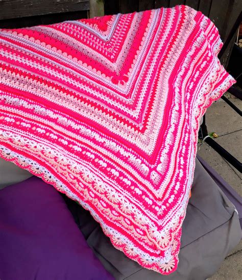 Handmade Large Crochet Pink Blanket - Etsy