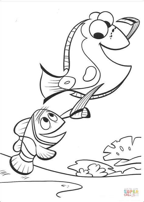 Dory And Nemo coloring page | Free Printable Coloring Pages