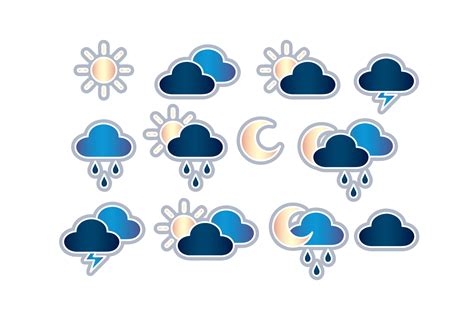 Vector Weather Icons 174295 Vector Art at Vecteezy