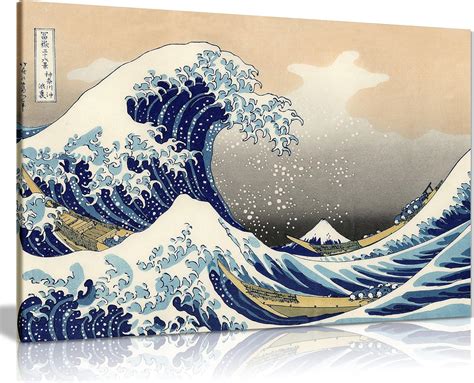 Katsushika Hokusai The Great Wave off Kanagawa Canvas Art Print 30x20 ...