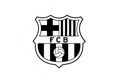 Black and white FC Barcelona logo render by gamer238 on DeviantArt