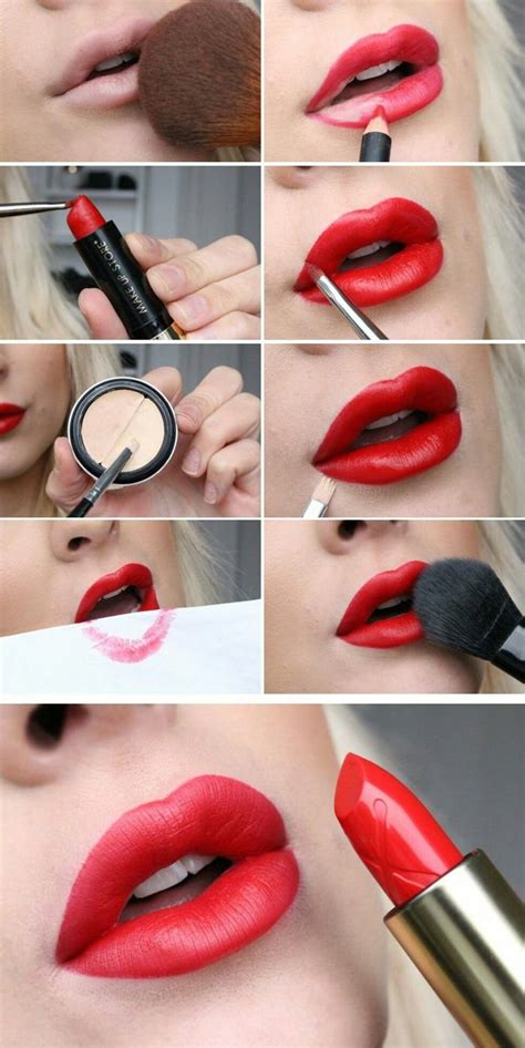 Pin by Courteney Greer on lip~lip products | Red lips tutorial