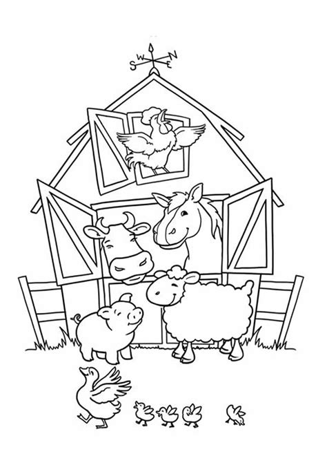 Free & Easy To Print Farm Animal Coloring Pages - Tulamama