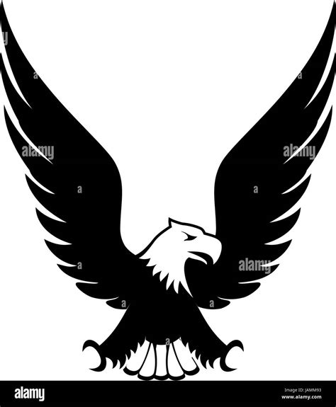 front view image of eagle design isolated on white background Stock ...