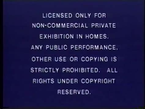 Paramount Home Media Distribution Warning Screens | The FBI Warning ...