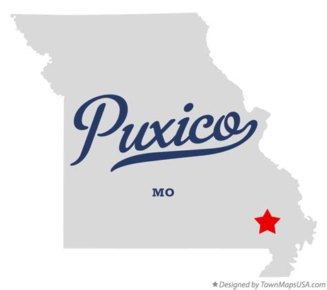 Map of Puxico, MO, Missouri