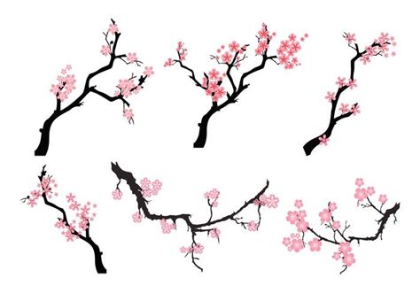 Peach Blossom Tree Vector 142976 Vector Art at Vecteezy