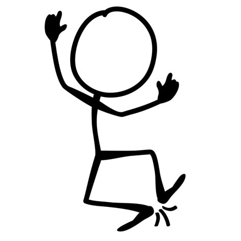 Stick Figure Clip Art Black And White