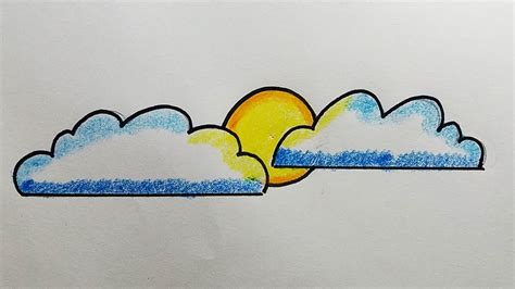 Sun And Clouds Drawing