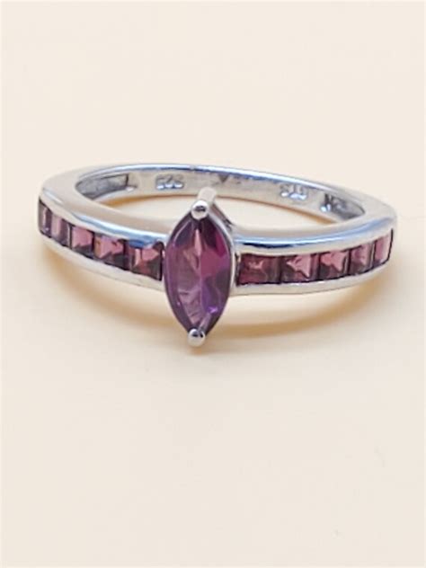 purple stone sterling - Gem