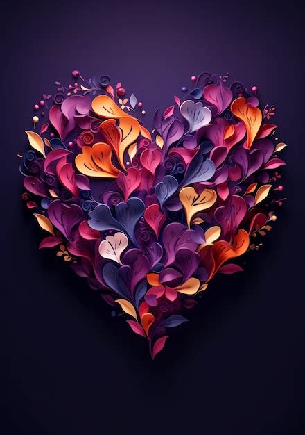 Beautiful heart shaped decoupage | AI-generated image