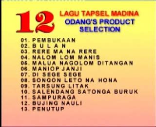 KUMPULAN LAGU TAPSEL-MADINA / ODANG'S ~ gudang lagu mandailing