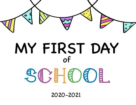 First Day of School Sign FREE Printable - Discovering Mommyhood