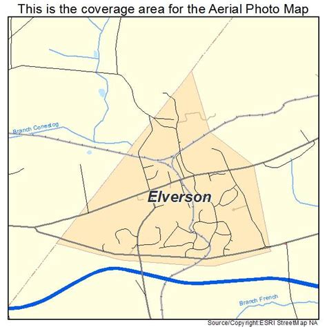 Aerial Photography Map of Elverson, PA Pennsylvania