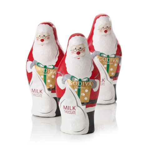 Delicious Milk Chocolate Santas from Godiva