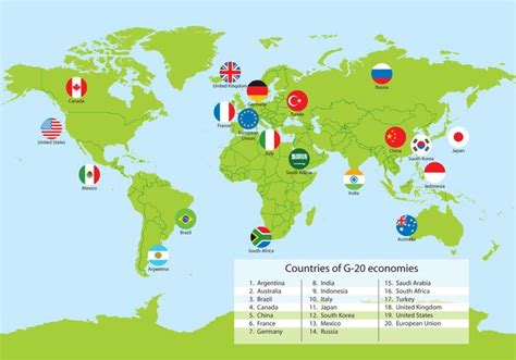 G20 Countries World Map Vector 104303 Vector Art at Vecteezy